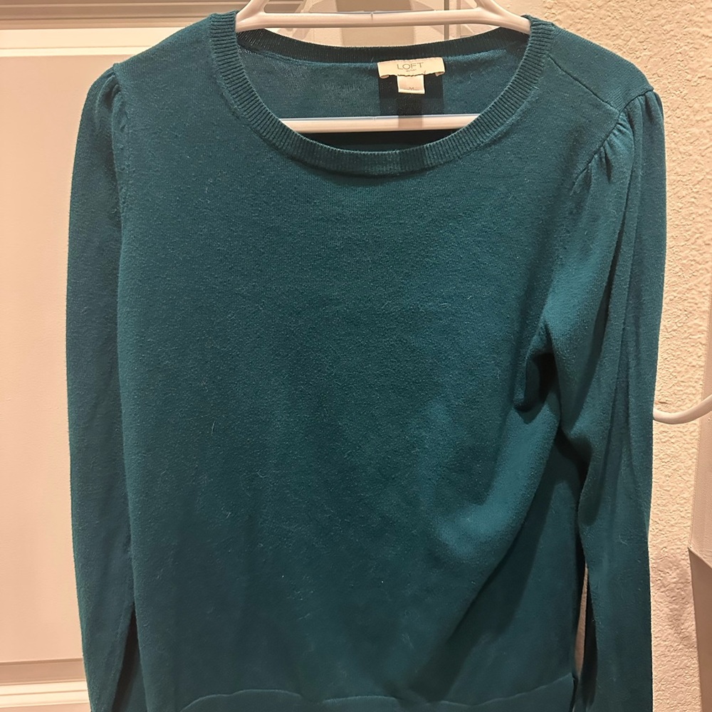 LOFT Deep Teal Knit Top